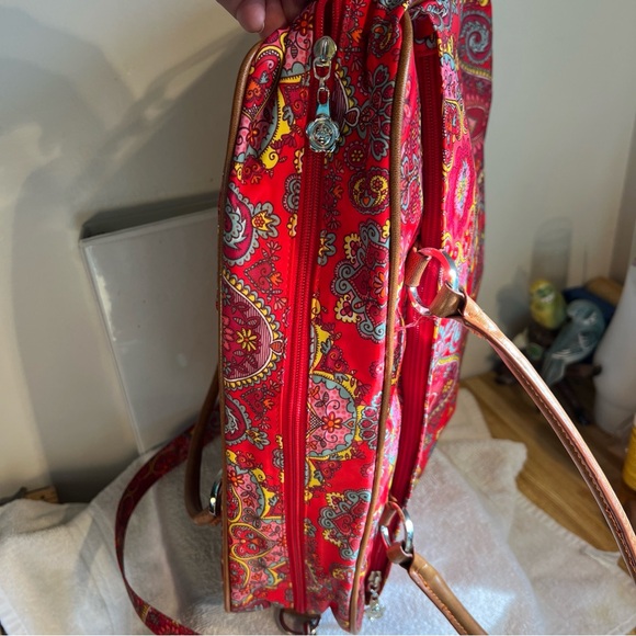 Oilily “Invasion” Bag Red Floral 2005 NWOT Discontinued Pattern - Picture 6 of 16